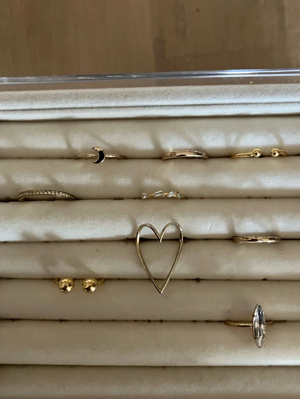Set of 9 Minimal Rings - Women's Jewelry